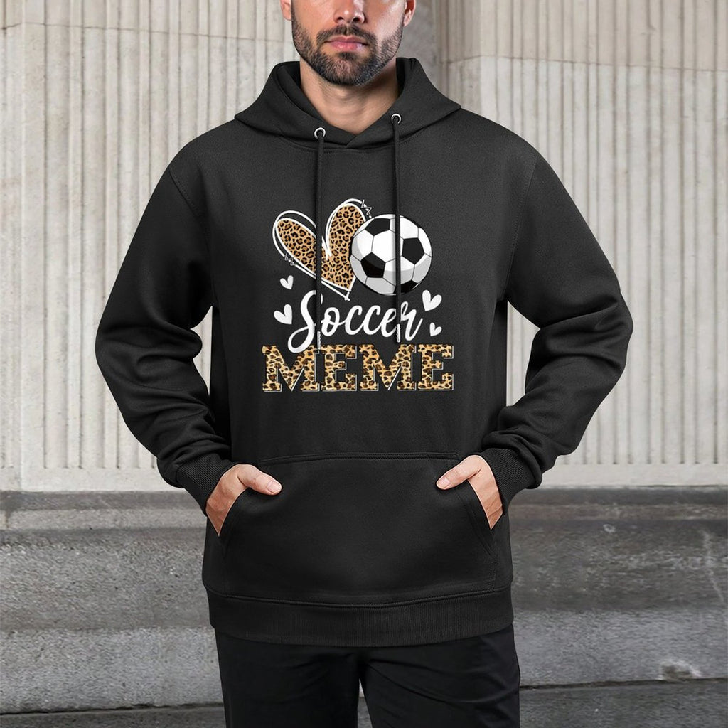 Funny Soccer Meme Leopard Meme Soccer Player Versatile Streetwear Hoodie