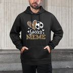 Funny Soccer Meme Leopard Meme Soccer Player Versatile Streetwear Hoodie