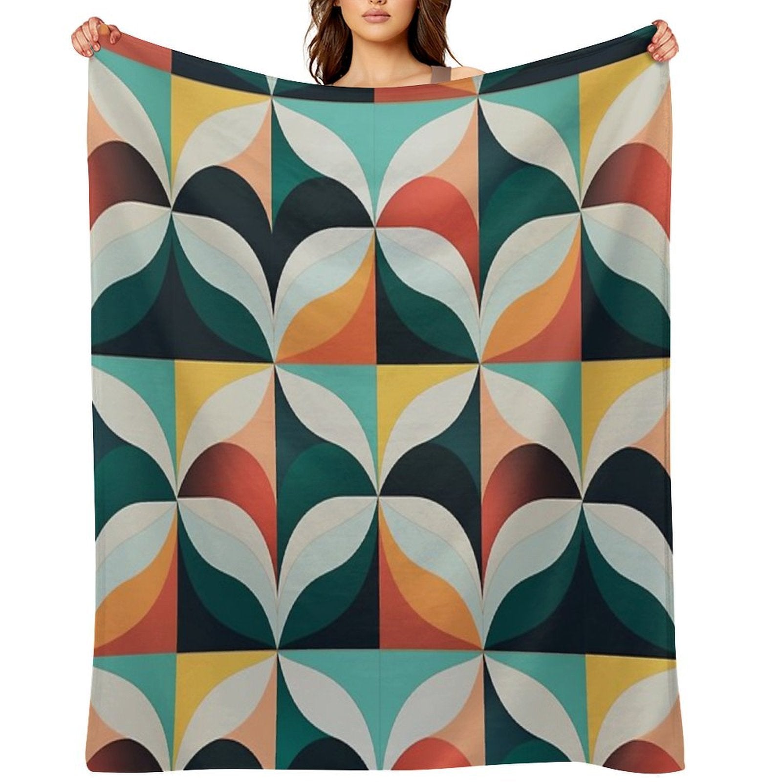 The Geometric Pattern Collection #2 Easy Care Throw Blanket