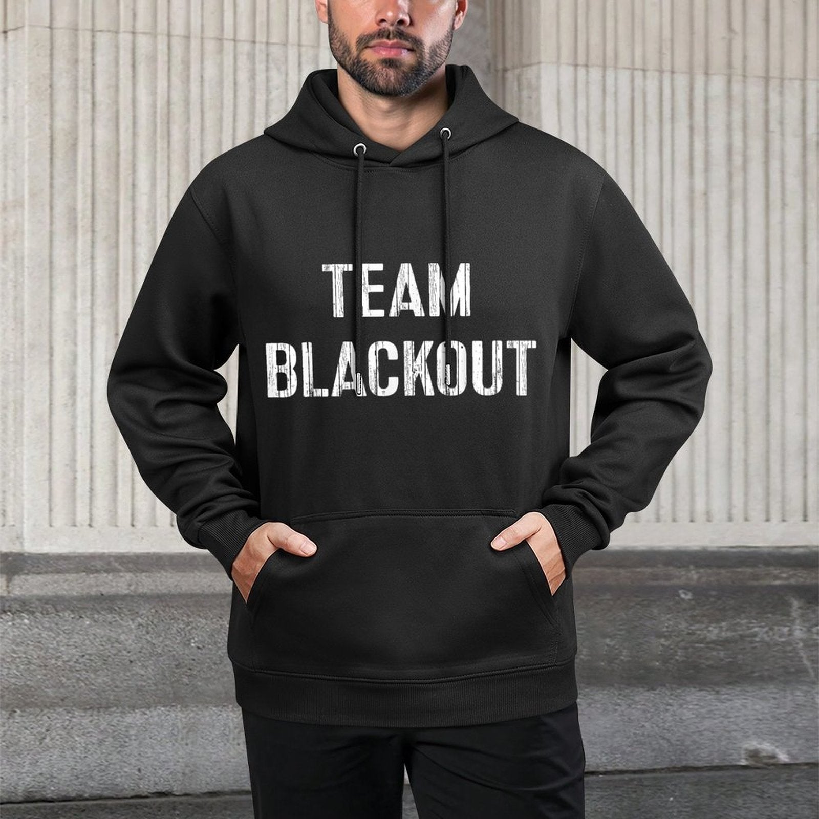 Team Blackout Funny Drinking Drunk Party Gift Machine Washable Hoodie
