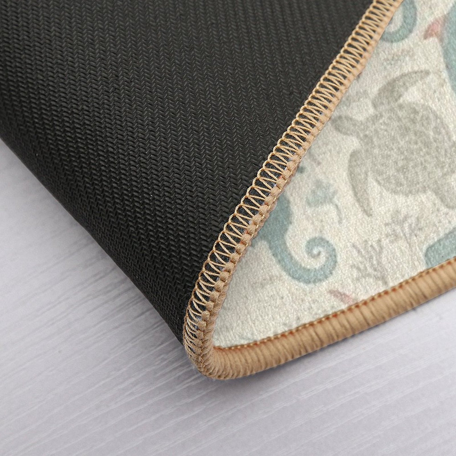 Ocean Dreamscape - Beige  Anti-Trip Bath Mat