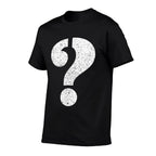 Question Mark Stenciled - Punctuation Funny  Heathered Texture T-Shirt