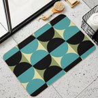 Mid Century Modern Geometric Abstract Pattern 737  Rapid-Drying Bath Mat