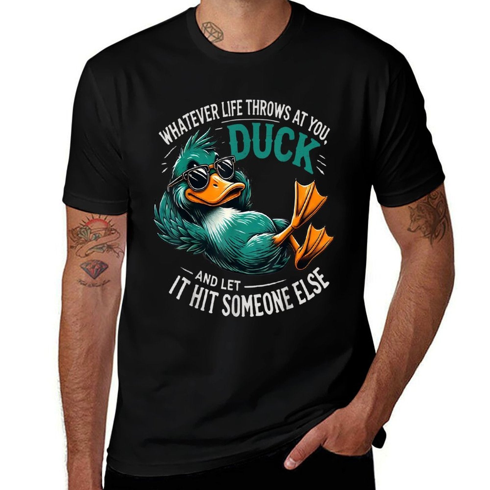Funny Duck Graphics Men Women Funny Quote Novelty  Vintage-inspired T-Shirt
