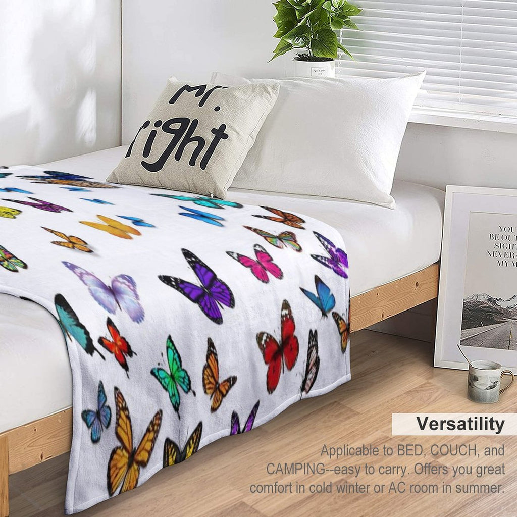 Butterfly Crazy Anti-pilling Throw Blanket