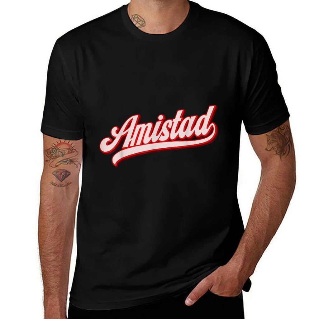 Amistad House Of Friendship Retro RCA System School Red  Wrinkle-resistant T-Shirt