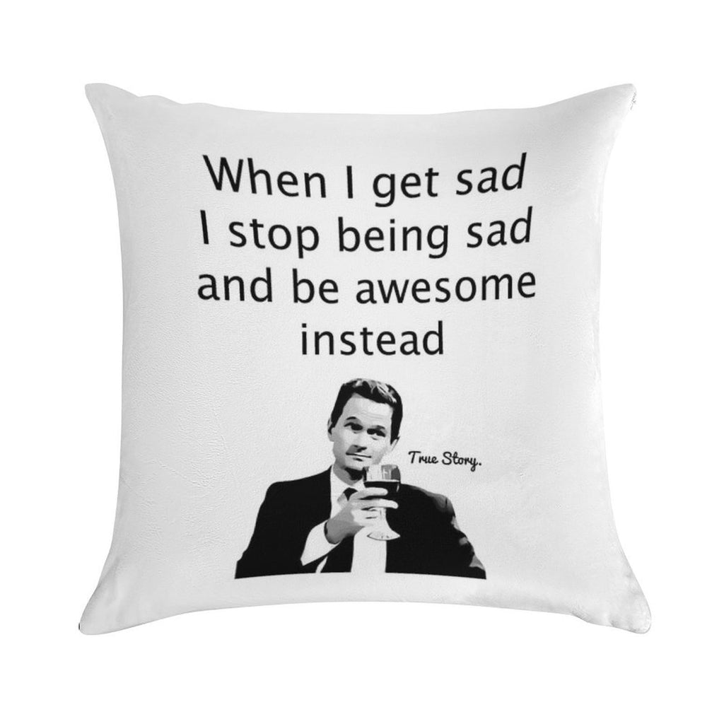 When Barney Gets Sad Soft Easy Maintenance Throw Pillow