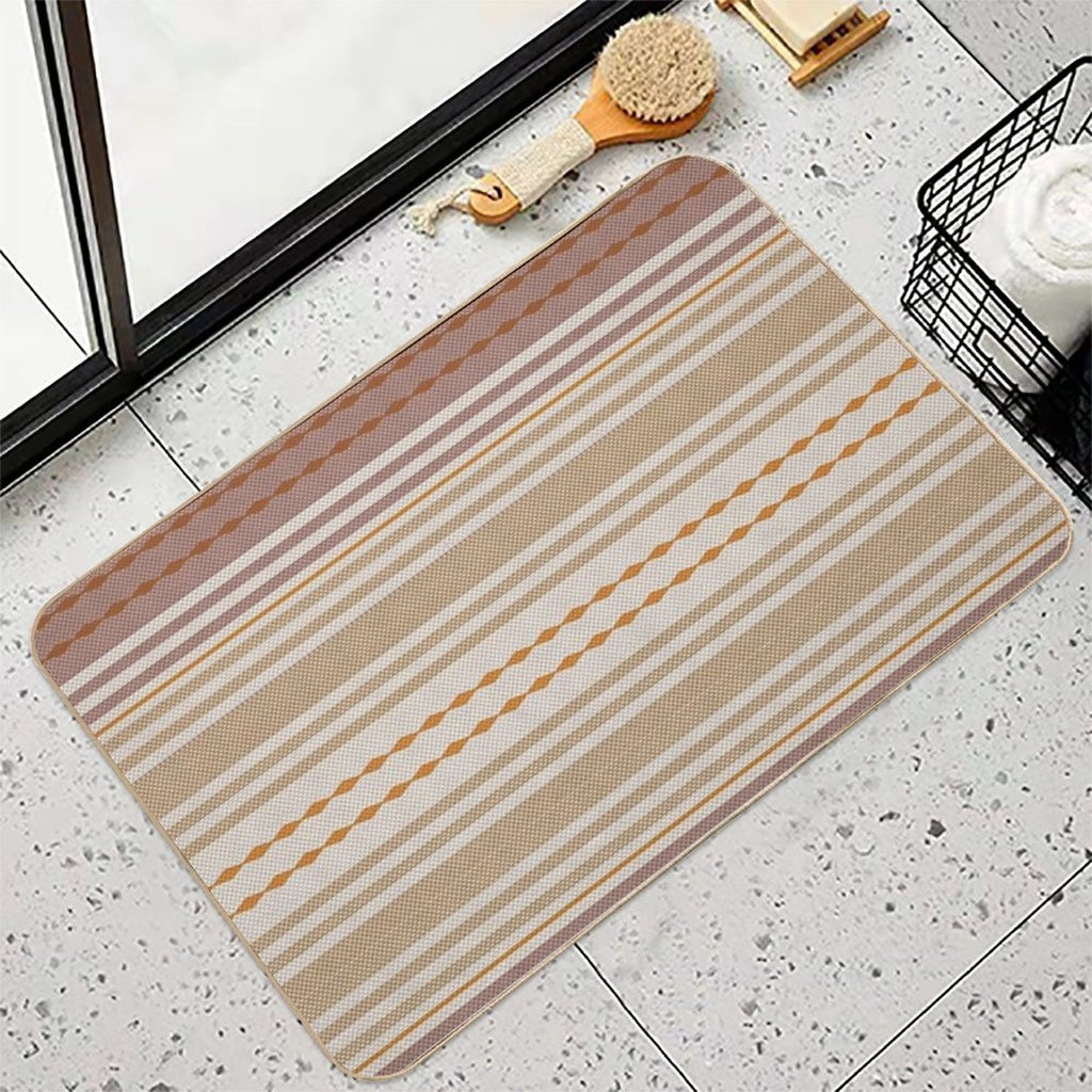 Sandstone Weave - Warm Color Woven Print  Versatile Bath Mat
