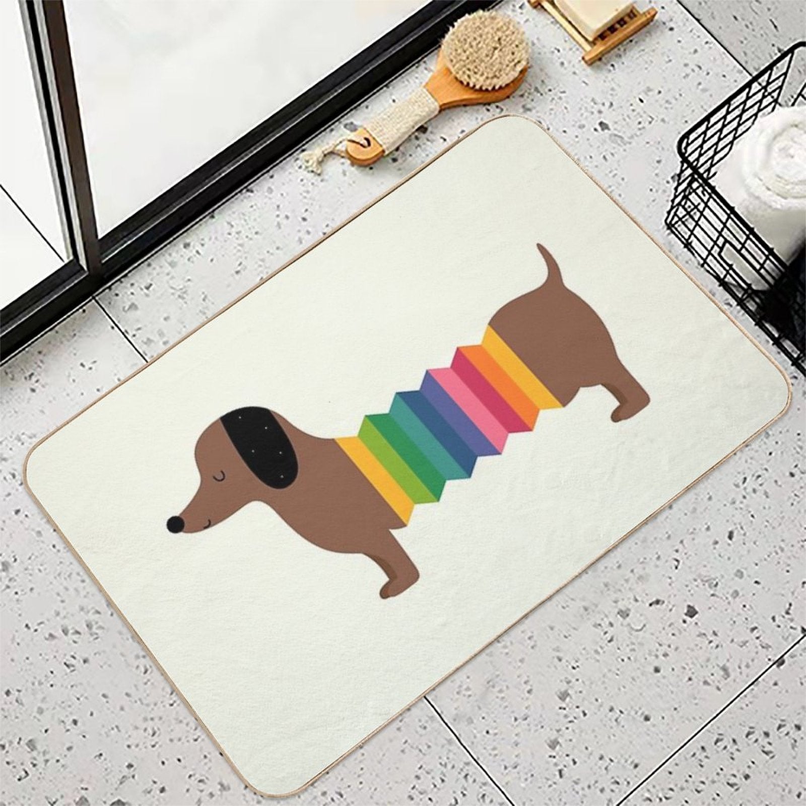 Rainbow Dooooog  Easy Maintenance Bath Mat