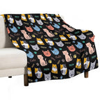 Cats Cats Wrinkle-free Throw Blanket