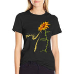 Cat Sunflower Gifts For Cat Lovers, Cat Mom, Cat Lady, Women  Polyester Blend T-Shirt