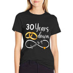30 Years Down Forever To Go Couple 30th Wedding Anniversary  Polyester Blend T-Shirt