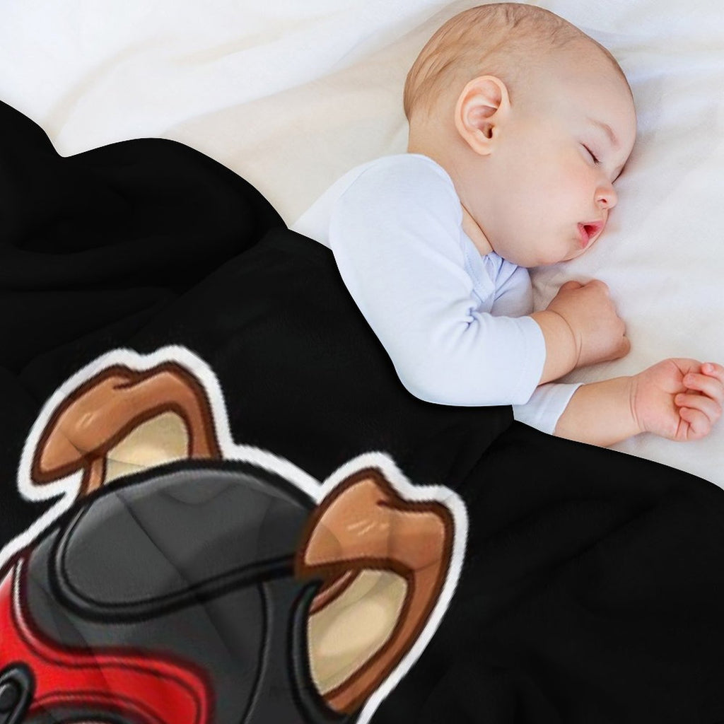 PLAYFUL PUPPY - RED MASK - BEARZOO SERIES Comfort Throw Blanket