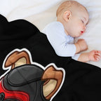 PLAYFUL PUPPY - RED MASK - BEARZOO SERIES Comfort Throw Blanket