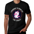I Workout To Burn Off The Crazy - Funny Unicorn Workout  Oversized Silhouette T-Shirt
