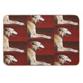 Whippet On Red  Eco-Friendly Bath Mat