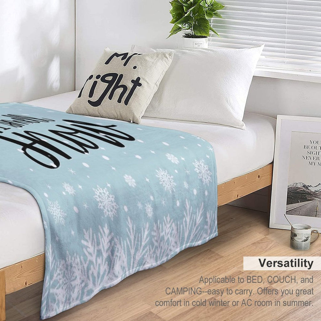 I Smell Snow Wrinkle-free Throw Blanket