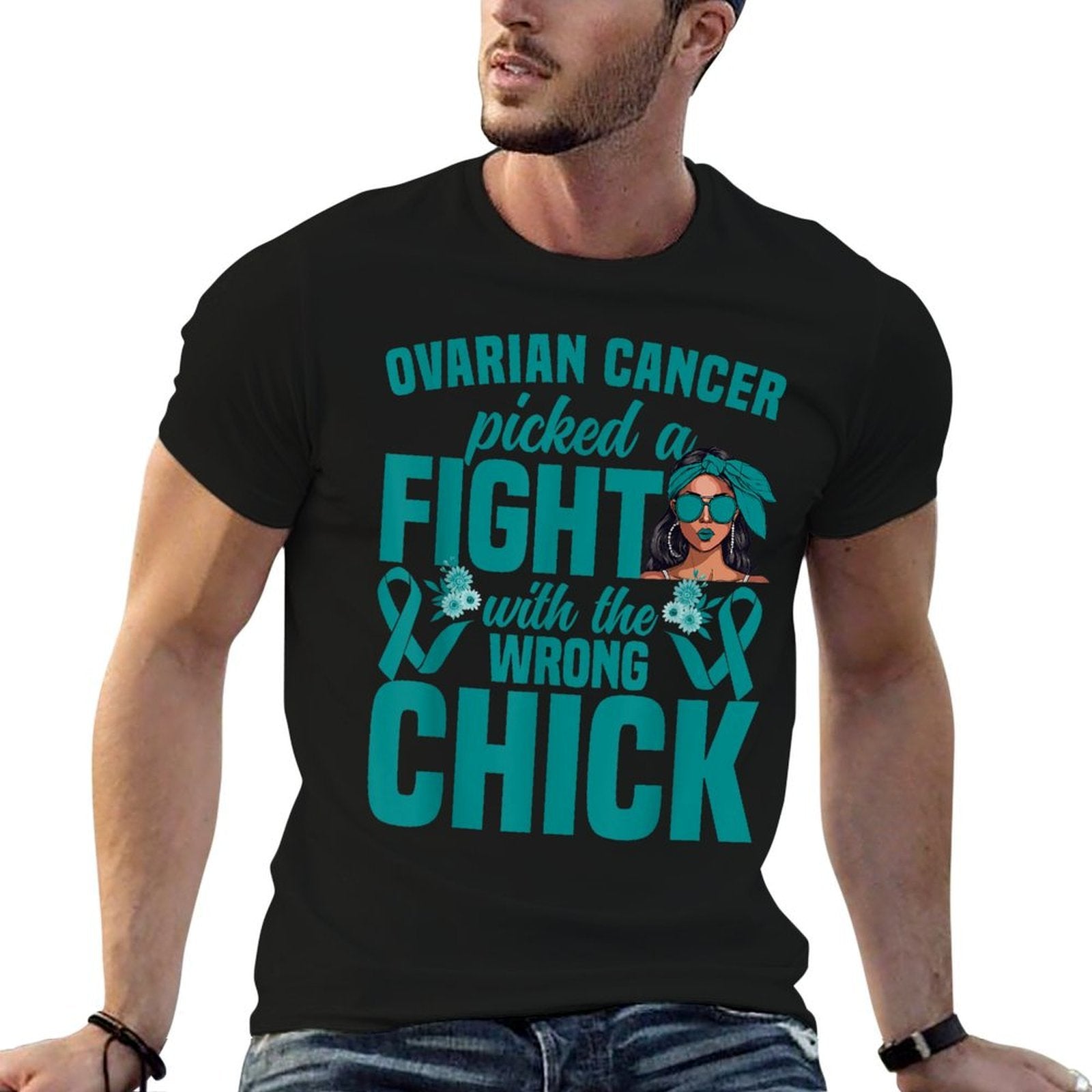 Ovarian Cancer Awareness Women Girls Survivor Ovarian Cancer  Graphic-printed T-Shirt