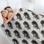 Black Fury (Cut-Out) Quick-dry Throw Blanket