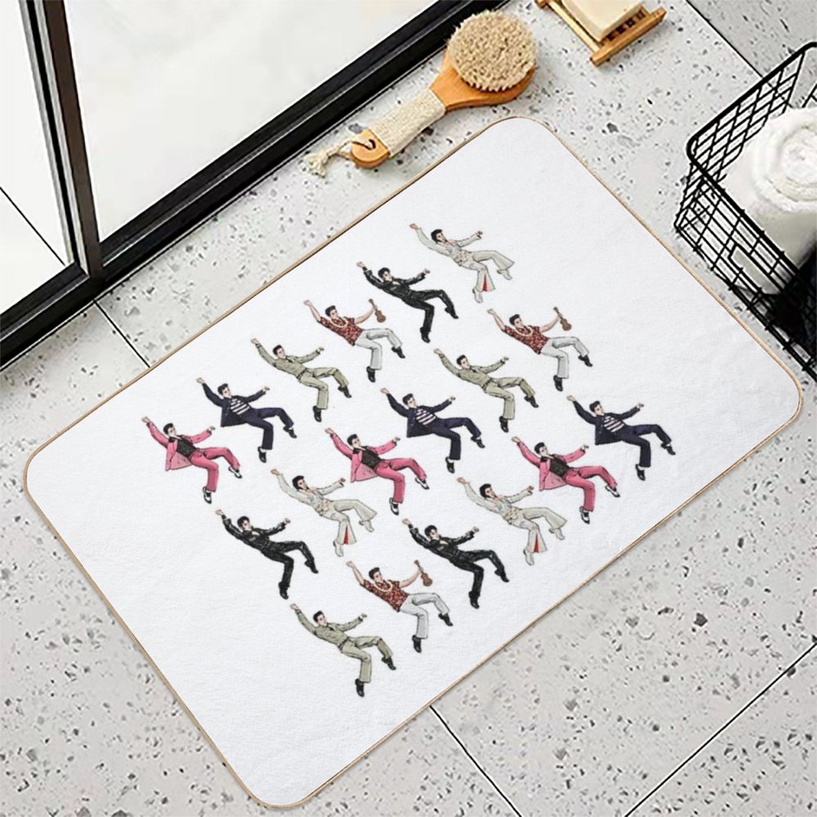EP Jailhouse Rock Pattern  Toxin-Free Bath Mat