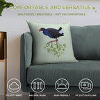 New Zealand Pukeko Soft Luxury Feel Throw Pillow