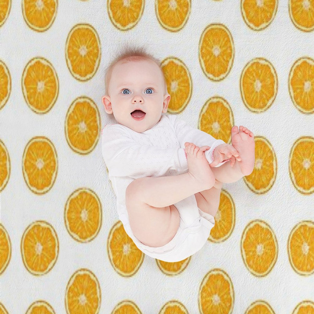 Citrus Whirl Eco-conscious Throw Blanket