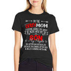 Funny Im The Crazy Mom Dont Mess With My Son My Angel  Tagless Design T-Shirt