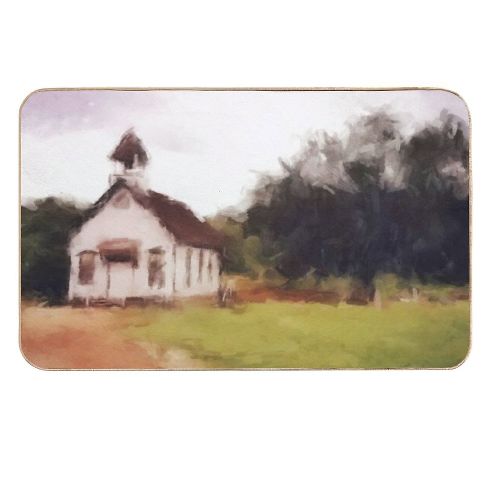 Church Painting, Dr. Quinn  Eco-Friendly Bath Mat