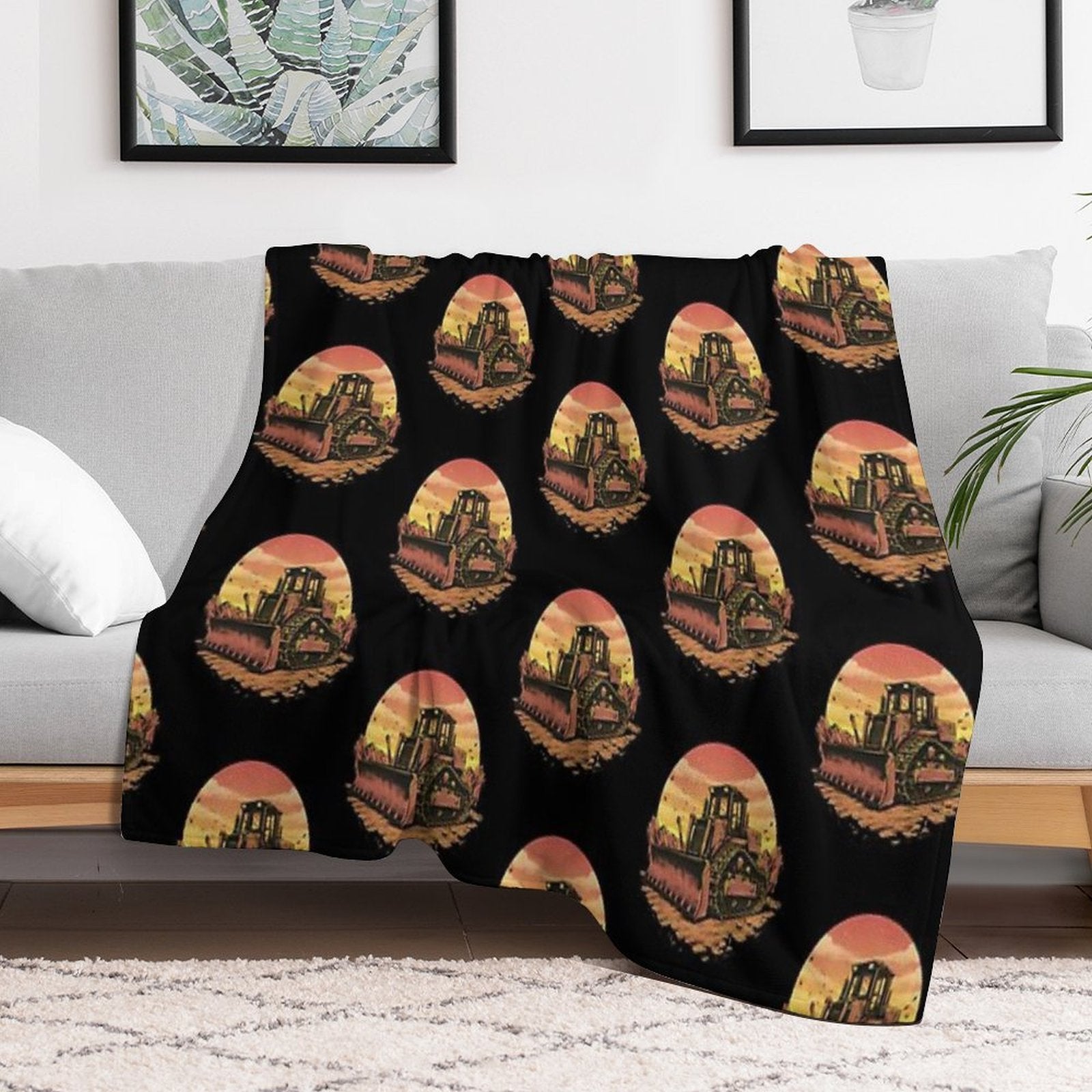 Bulldozer Compact Throw Blanket