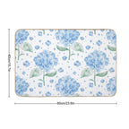 Watercolour Purple Hydrangea Flower Pattern  Fade-Resistant Bath Mat