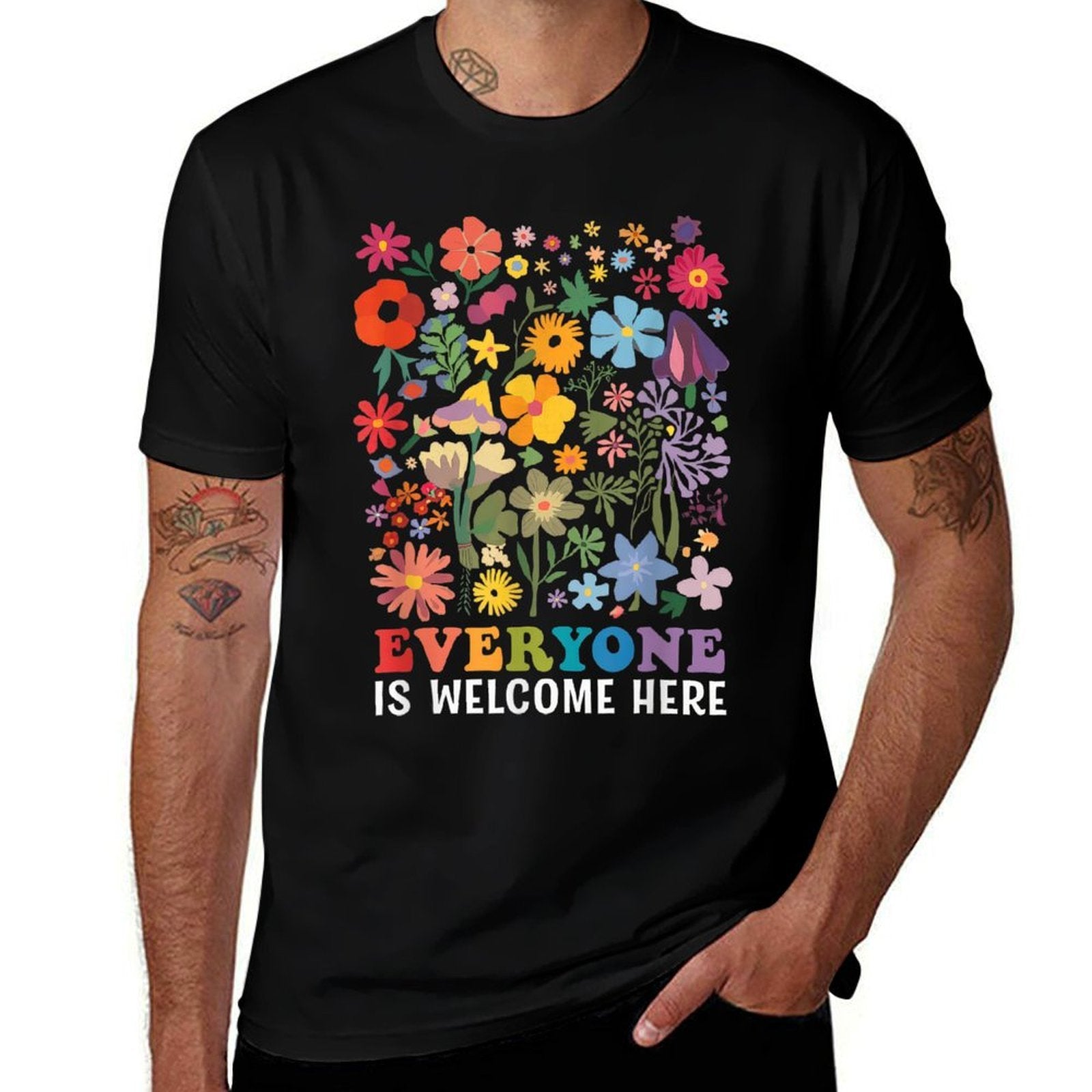 Everyone Is Welcome Here Tshirt Idaho Teacher Support Retro  Affordable Price T-Shirt