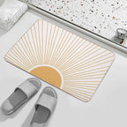 Sunrise Art, Modern Boho Sun  Anti-Trip Bath Mat