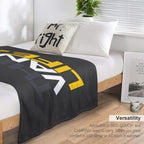 The Van Life Logo Grey Yellow Lightweight Throw Blanket