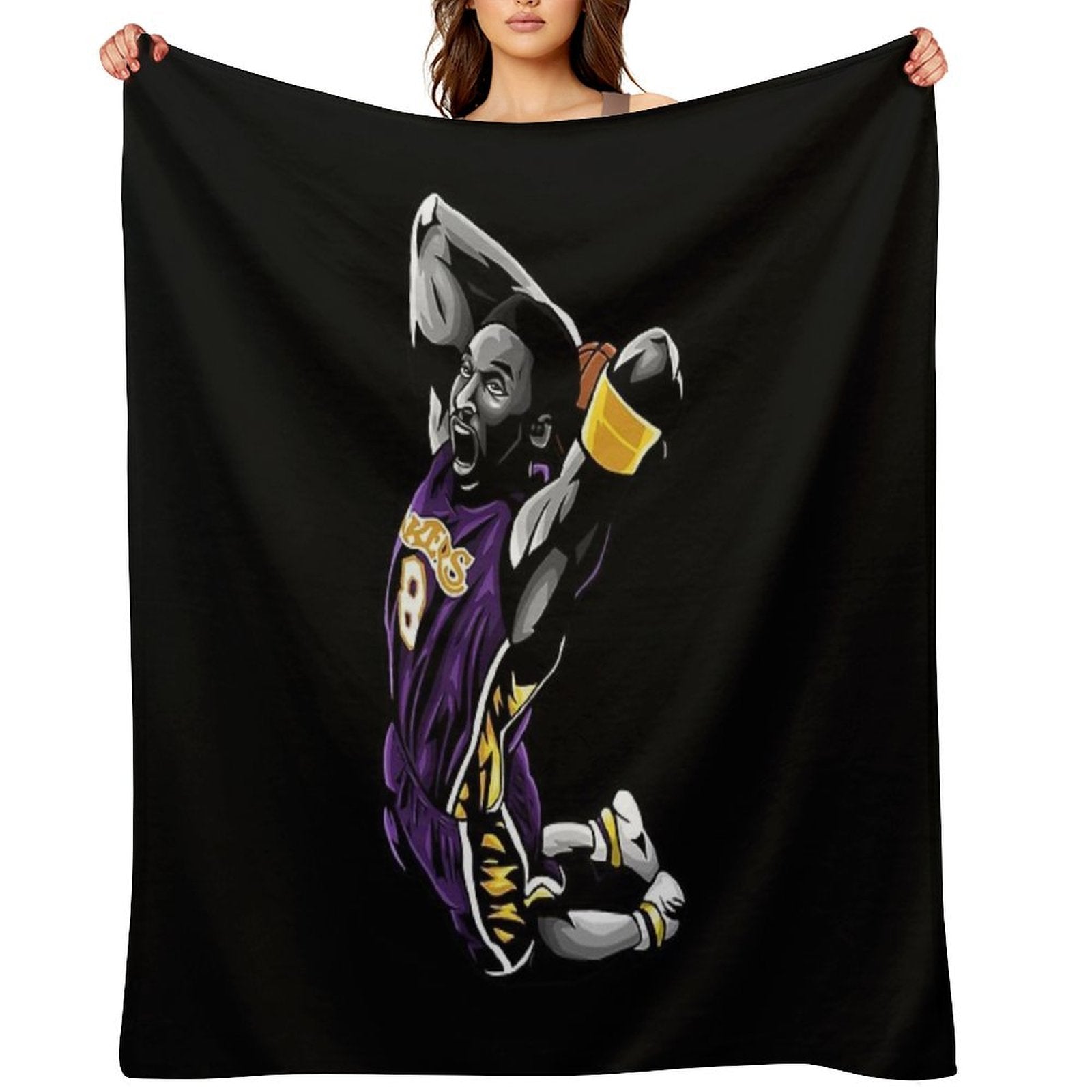 Kobe A Career Retrospective Easy Care Throw Blanket