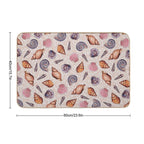 Pale Pink Seashells & Coral Durable Bath Mat
