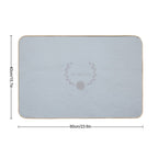 Husband Silver Laurel Wreath with Sun Plate on Silver Foil Background Wedding by Voluting  Long-Lasting Bath Mat