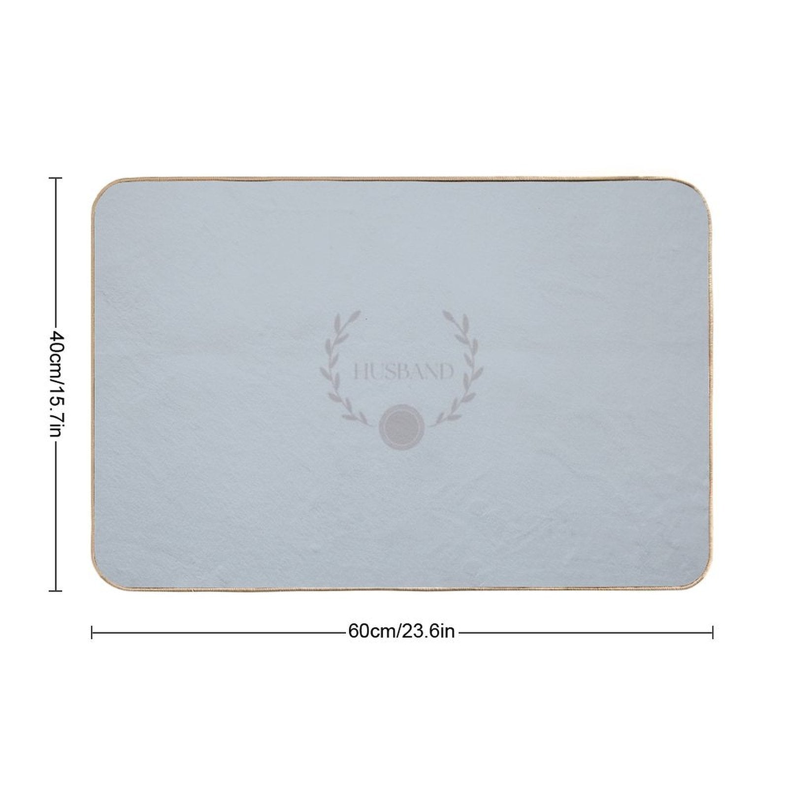 Husband Silver Laurel Wreath with Sun Plate on Silver Foil Background Wedding by Voluting  Long-Lasting Bath Mat