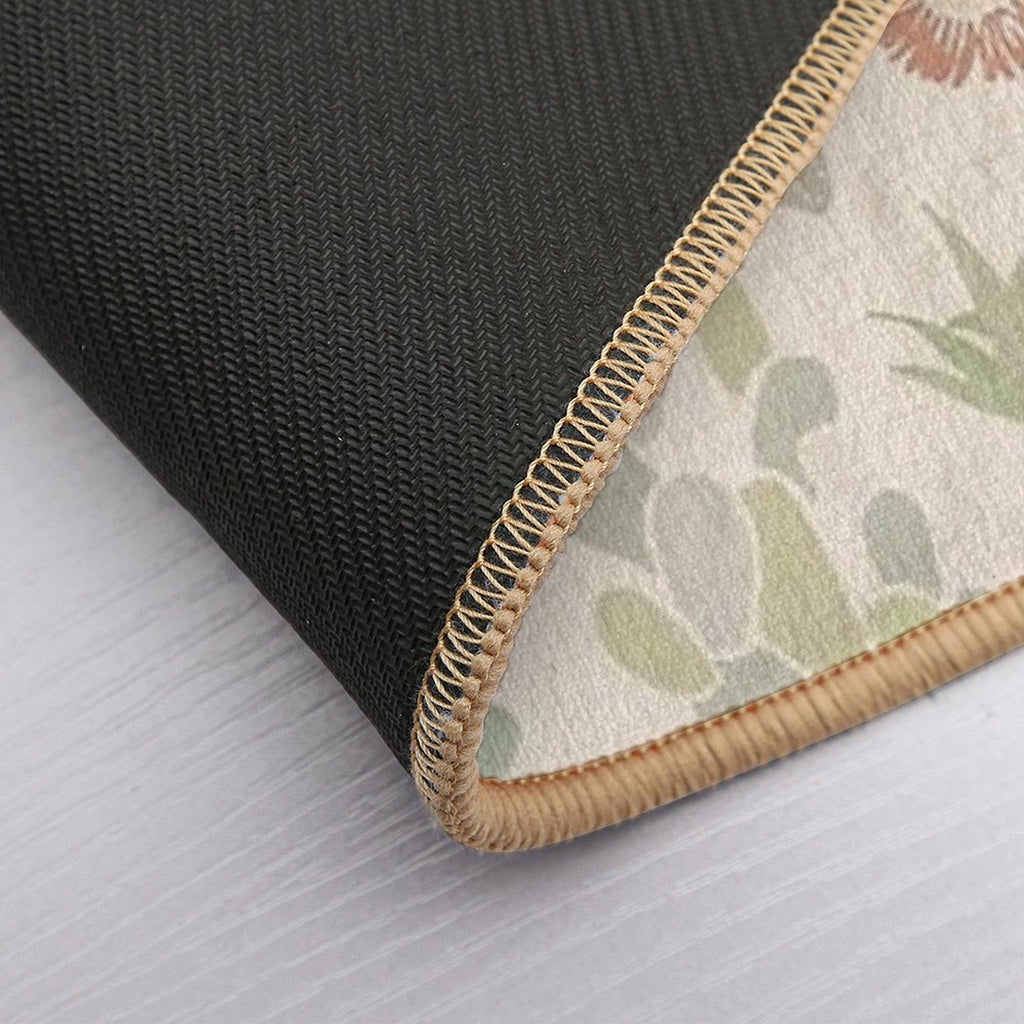 Cactus Pattern Print  Toxin-Free Bath Mat