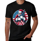 Patriotic Santa Claus For Men Women USA Christmas  Classic T-Shirt