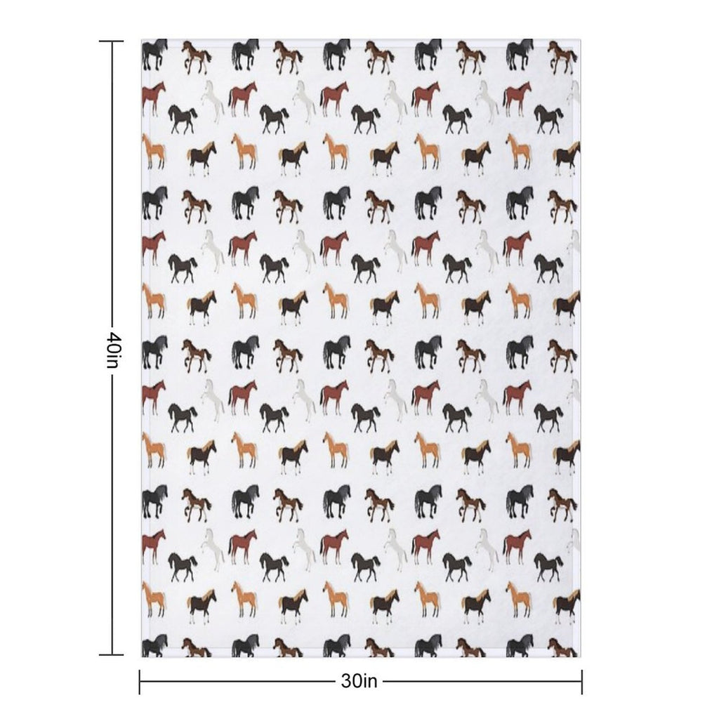 Love Of Beautiful Horses Wrinkle-free Throw Blanket
