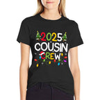 Cousin Crew 2025 Christmas Family Adult Kids Holiday Xmas  Relaxed-fit T-Shirt