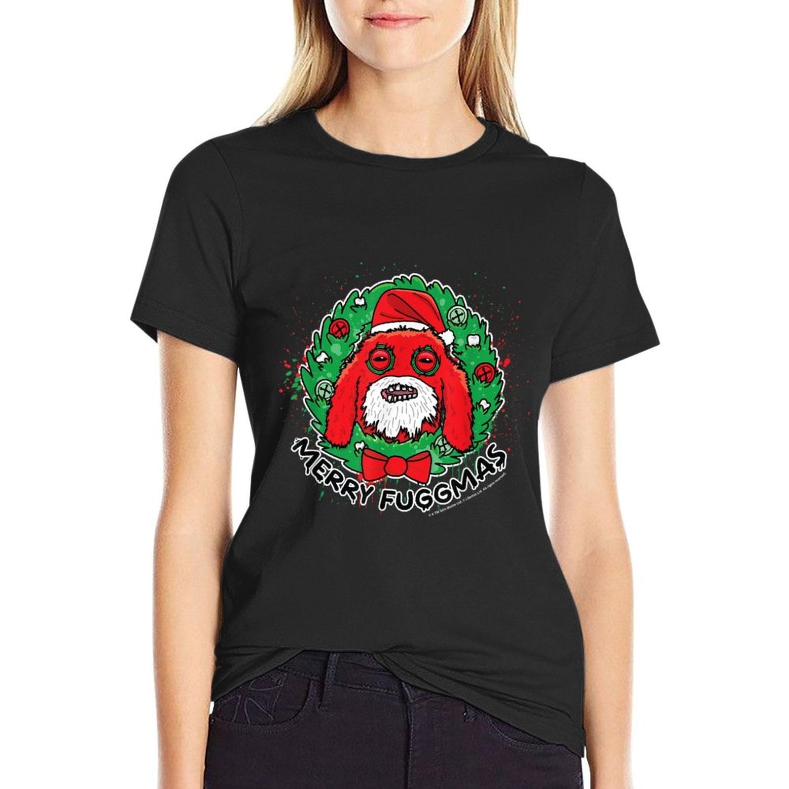 Fuggler Christmas Festive Fugg Merry Fuggmas  Summer-ready Fabric T-Shirt