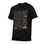 Insect Collection Species Bugs Vintage Chart Entomology  Oversized Silhouette T-Shirt