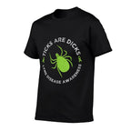 Ticks Are Dicks Lyme Disease Awareness Ribbon Funny  Versatile T-Shirt