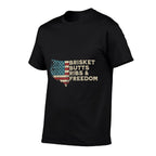 Brisket Butts Ribs And Freedom Vintage American BBQ Lovers  Rolled Sleeves T-Shirt
