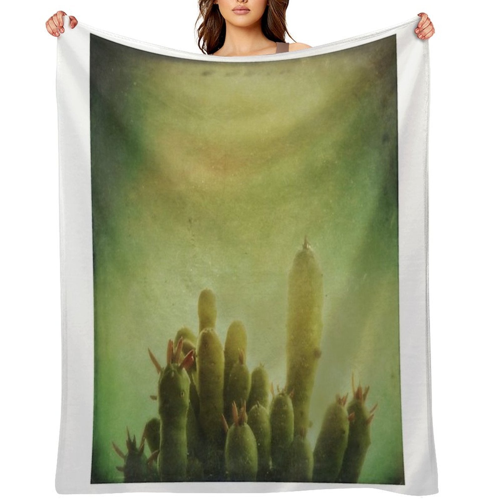 Cactus in My Mind Velvety-soft Throw Blanket