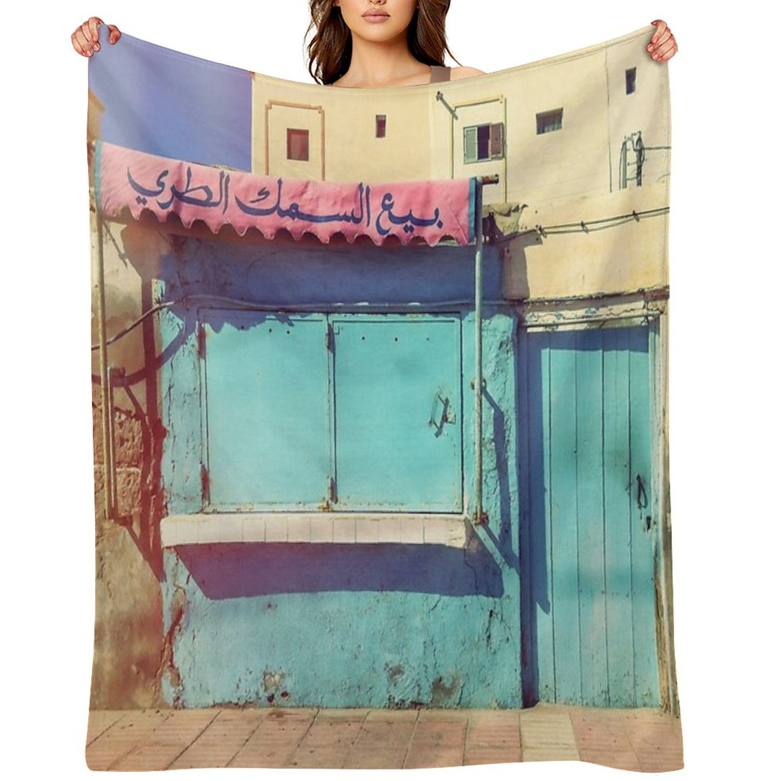 Sunday in Morocco Shrink-resistant Throw Blanket