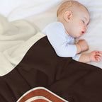 Retro Zig Zag Meets 1970s Orange Travel-friendly Throw Blanket