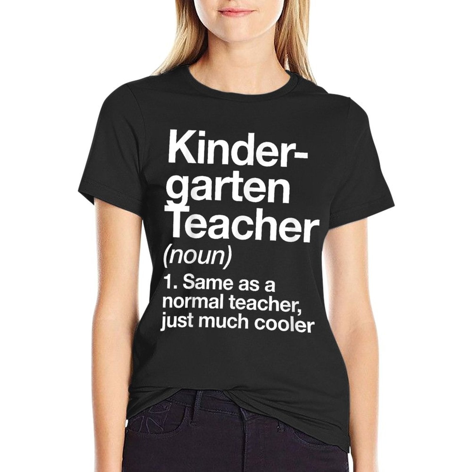 Kindergarten Teacher Definition Funny Back To School  Polyester Blend T-Shirt