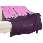Blackpool England Skyline Machine-washable Throw Blanket